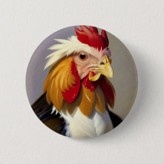 Rooster Shooster 2 Inch Round Button