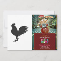 Rooster  silhouette  - Choose background colour