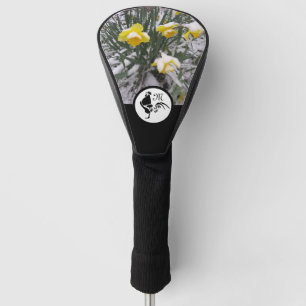 Rooster Silhouette Monogram w Customized Photo Golf Head Cover
