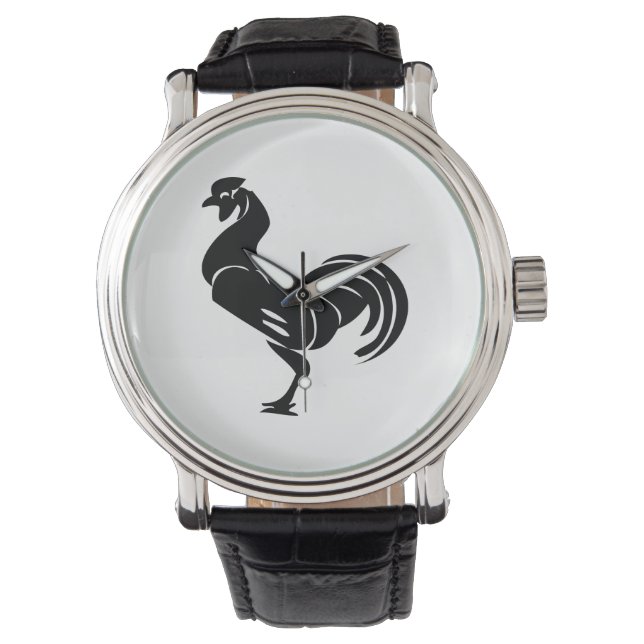 Rooster silhouette watch (Front)