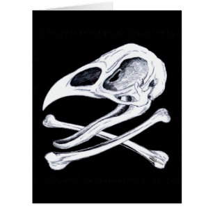 Rooster Skull and Crossbones