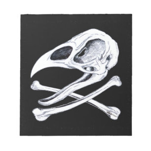Rooster Skull and Crossbones Notepad
