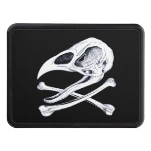 Rooster Skull and Crossbones Trailer Hitch Cover
