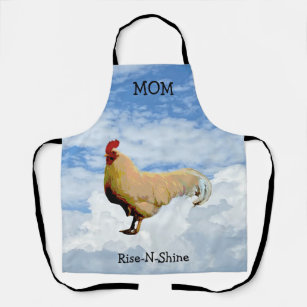 ROOSTER SKY CLOUDS PHOTO APRON