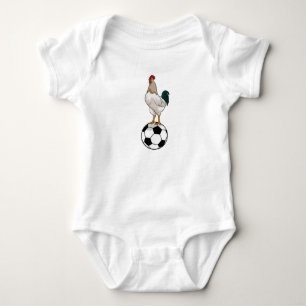 Rooster Soccer player Soccer Baby Bodysuit