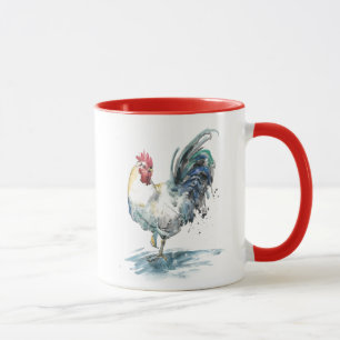 Rooster Splash - Watercolor Mug