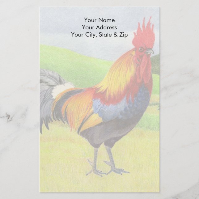 Rooster Stationery (Front)