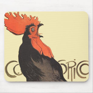 Rooster Steinlen Cocorico French Art Mouse Pad