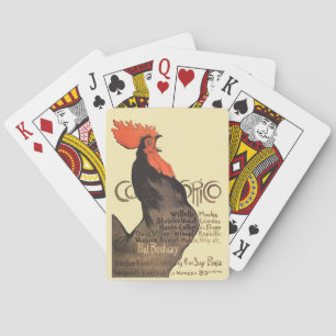 Rooster Steinlen Cocorico French Art Playing Cards