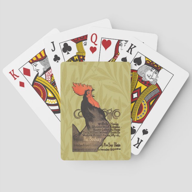 Rooster Steinlen Cocorico French Art Playing Cards (Back)