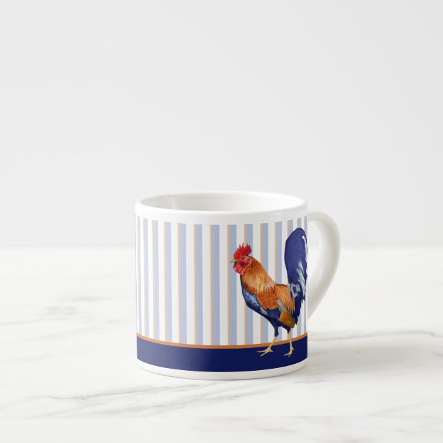 Rooster stripes Espresso Mug (Front Right)