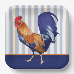 Rooster stripes Paper Plates