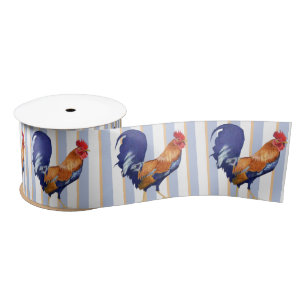 Rooster Stripes Satin Ribbon