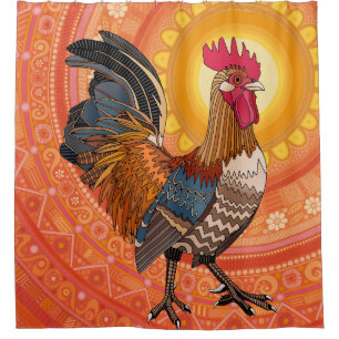 rooster sunrise orange