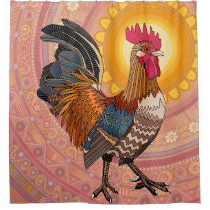 rooster sunrise pastel