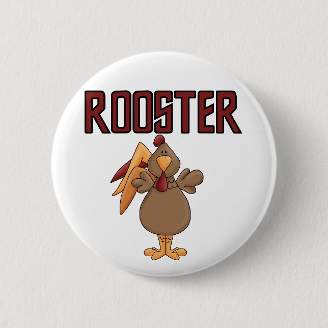 Rooster T-shirts and Gifts 2 Inch Round Button (Front)