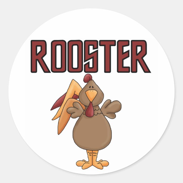 Rooster T-shirts and Gifts Classic Round Sticker (Front)