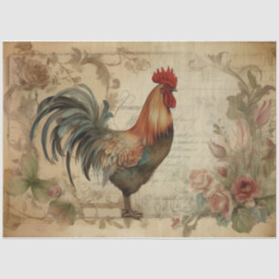 Rooster three tissue paper