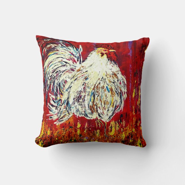 Rooster Throw Pillow (Front)