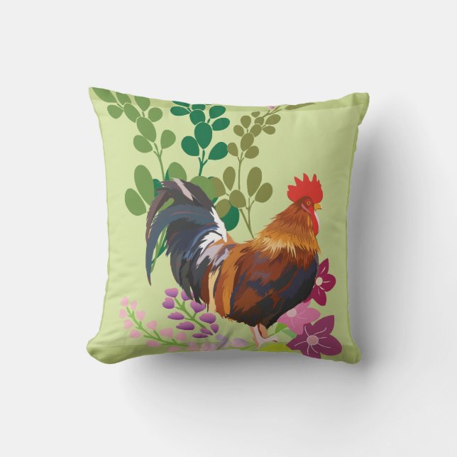 rooster throw pillow (Front)