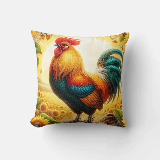 Rooster Throw Pillow (Front)