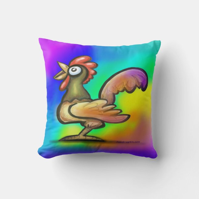 Rooster Throw Pillow (Front)