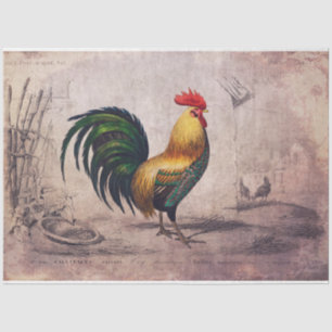 Rooster Tissue or Decoupage Paper