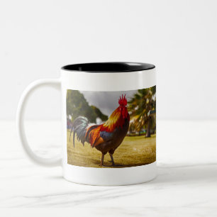 Rooster Two-Tone Coffee Mug
