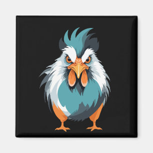 Rooster  Vector Art with Vibrant Colours Magnet