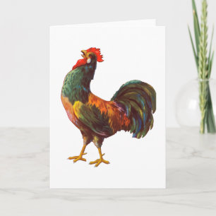 Rooster Vintage Kitchen Crate Art Card