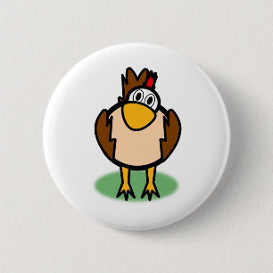 Rooster Watching 2 Inch Round Button