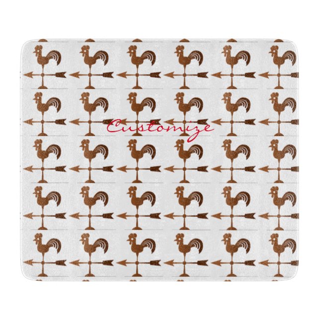 Rooster Weathervane Thunder_Cove Cutting Board (Front)