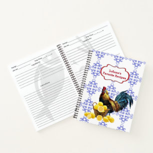 Rooster With A Basket Of Lemons Notebook