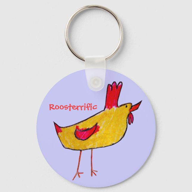 Roosterrific Keychain (Front)