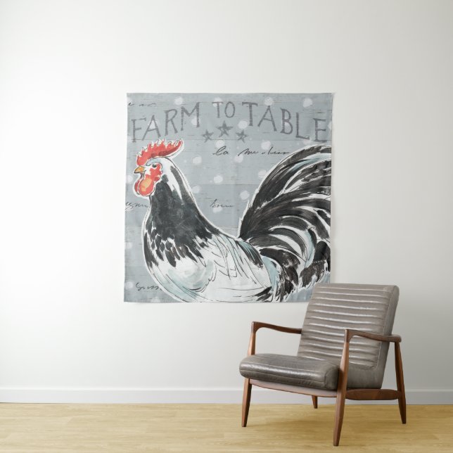 Roosters Call III Tapestry (In Situ (Horizontal))