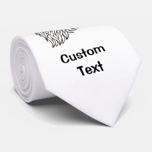 Rooster's Head Line Art Tie