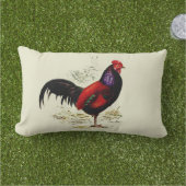 Roosters on the Front Porch R Outdoor Pillow (Grass)