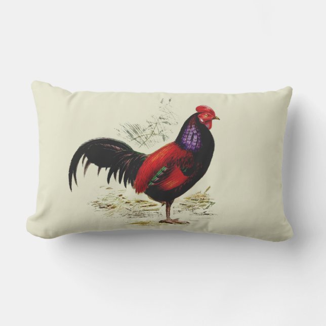 Roosters on the Front Porch R Outdoor Pillow (Front)