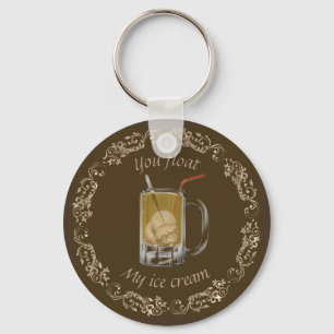 Root beer float keychain