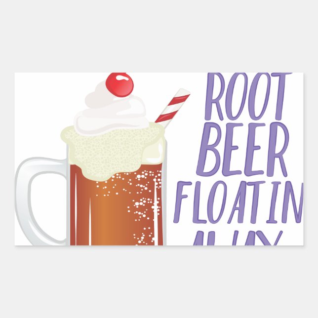 Root Beer Floatin Sticker (Front)