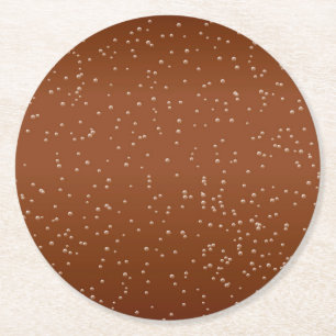 Root Beer with Tiny Bubbles Background Art Round Paper Coaster