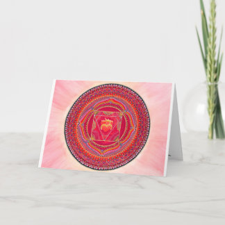 Root Chakra Mandala Greeting Card