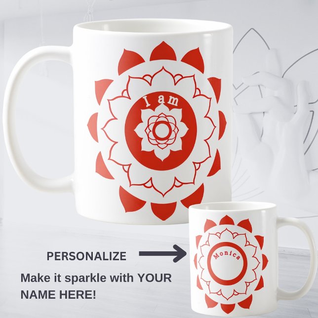 Root Chakra Muladhara Red Mandala Mug (Creator Uploaded)