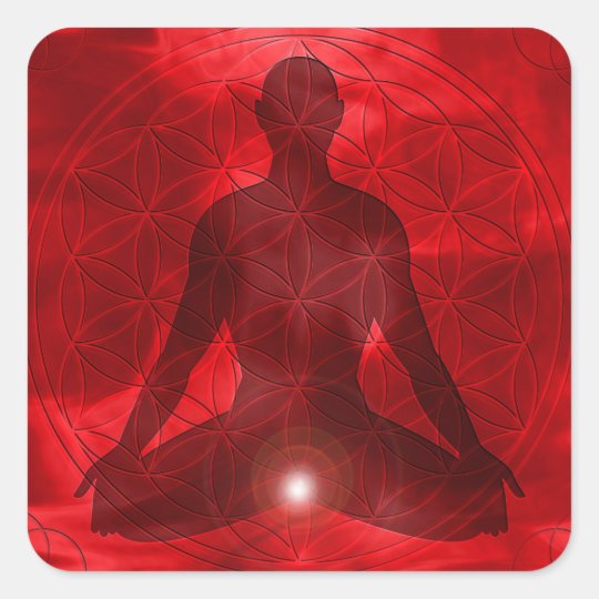 Root Chakra Muladhara Square Sticker