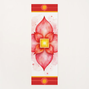 Root Chakra   Red Lotus for Grounding Yoga Mat