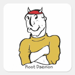 Root Daemon Devil Square Sticker
