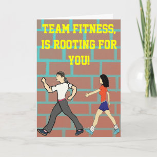 Root for fitness birthday card