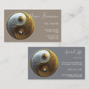 Root of Harmony Yin Yang Design Business Card