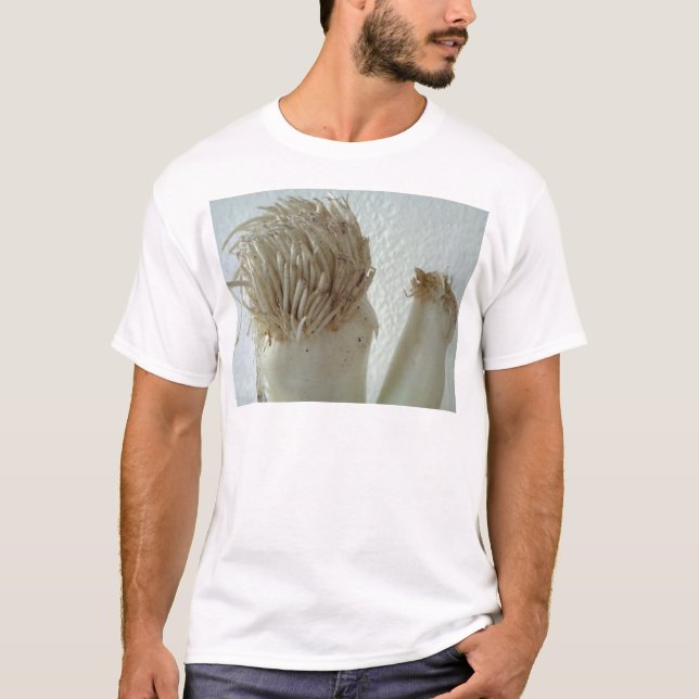 Root of Leek, Vegetables, Healthy Raw White Food T-Shirt (Front)