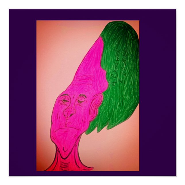 Root Vegetable Character Art Glossy Poster (Devant)